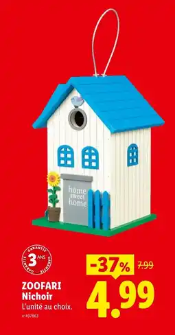 Lidl ZOOFARI Nichoir offre