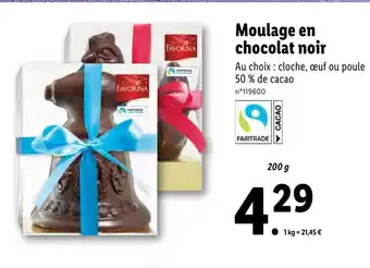 Lidl Moulage en chocolat noir offre