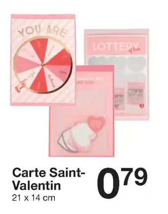 Zeeman Carte Saint-Valentin offre