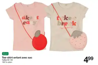 Zeeman Tee-shirt enfant avec sac offre