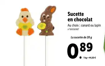 Sucette en chocolat