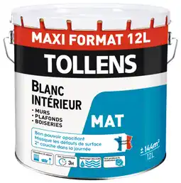 Brico Dépôt Peinture blanche murs et plafonds 12l offre