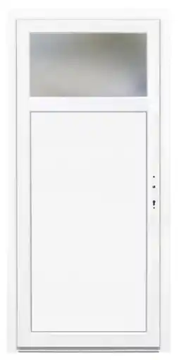 Brico Dépôt Porte service pvc 1/4 vitree droite offre