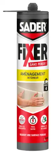 Brico Dépôt Colle de fixation fixer sans percer aménagement intérieur 280ml offre