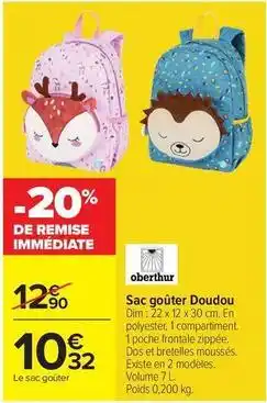 Carrefour Drive Dim - sac goûter doudou offre