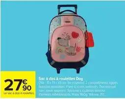 Carrefour Drive Dim - sac à dos à roulettes offre