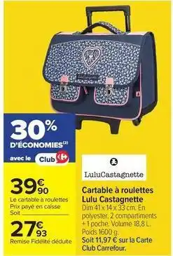 Carrefour Drive Dim - carable à roulettes offre