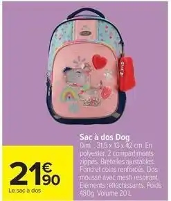 Carrefour Drive Dim - sac à dos dog offre