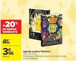Carrefour Drive Dim - agenda scolaire pokémon offre