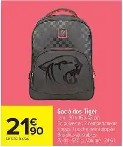 Carrefour Drive Dim - sac à dos tiger offre