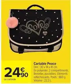 Carrefour Drive Dim - cartable peace offre