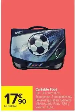 Carrefour Drive Dim - cartable footb offre
