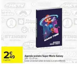 Carrefour Drive Dash - agenda scolaire super mario galaxy offre