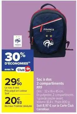 Carrefour Drive Dim - sac à dos 2 compartiments offre