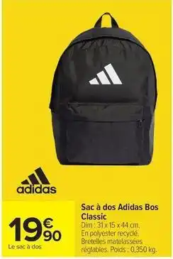 Carrefour Drive Adidas - sac à dos bos classic offre
