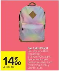 Carrefour Drive Dim - sac à dos pastel offre