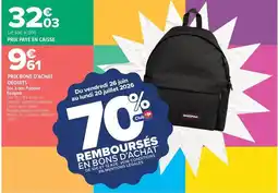 Carrefour Drive Eastpak - prix payé en caisse offre