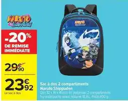Carrefour Drive Dim - sac à dos 2 compartiments naruto shippuden offre