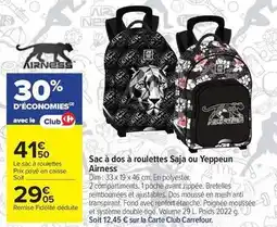 Carrefour Drive Airness - sac à roulettes saja ou yeppeun offre