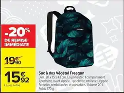 Carrefour Drive Freegun - sac à dos végétal offre
