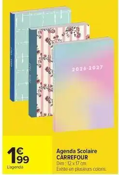 Carrefour Drive Carrefour - agenda scolaire offre