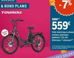 E.Leclerc Sport Shimano - vélo électrique urbain, moteur puissant, batterie 15,6 ah, 7 vitesses offre