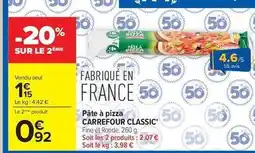 Carrefour Drive Carrefour - pâte à pizza classic' offre