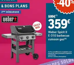 E.Leclerc Jardi Weber - spirit ii e-310 barbecue cuisson gaz offre