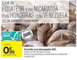 Carrefour Drive Crevette cru décongelée asc offre