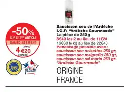Monoprix Ardèche Gourmande Saucisson sec de l'Ardèche I.G.P. offre