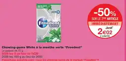 Monoprix Freedent Chewing-gums White à la menthe verte offre