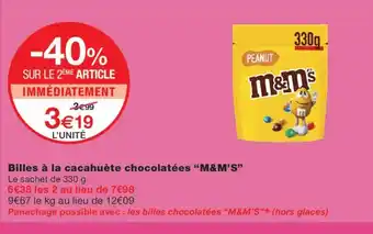 Monoprix M&M'S Billes à la cacahuète chocolatées offre