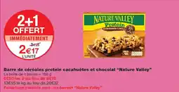 Monoprix Nature Valley Barre de céréales protein cacahuètes et chocolat offre