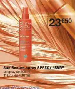Monoprix Svr Sun Secure spray SPF50+ offre