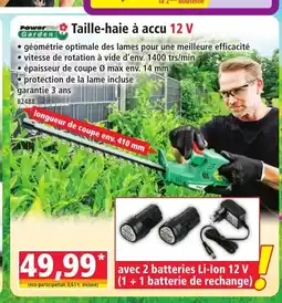 Norma POWER GARDEN Taille-haie à accu 12 V offre