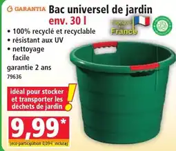 Norma GARANTIA Bac universel de jardin offre