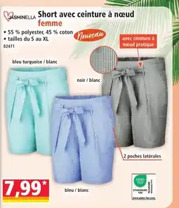 Norma JASMINELLA Short avec ceinture à nœud offre