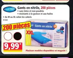 Norma MULTITEC Gants en nitrile, 200 pièces offre