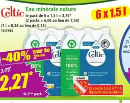 Norma CELTIC Eau minérale nature offre