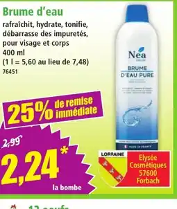 Norma Brume d'eau offre