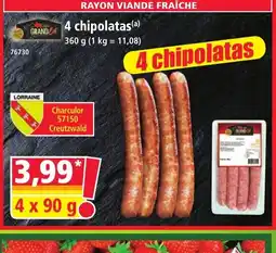 Norma 4 chipolatas offre