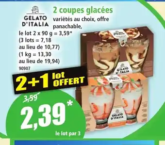 Norma GELATO D'ITALIA 2 coupes glacées offre