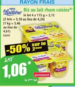 Norma Riz au lait rhum raisins offre