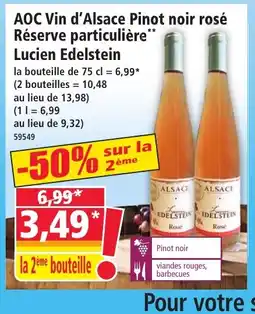 Norma AOC Vin d'Alsace Pinot noir rosé Réserve particulière offre