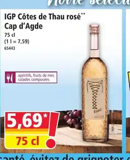 Norma IGP Côtes de Thau rosé Cap d'Agde offre
