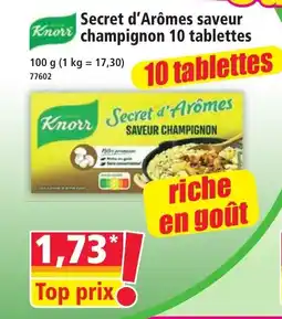 Norma KNORR Secret d'Arômes saveur champignon 10 tablettes offre