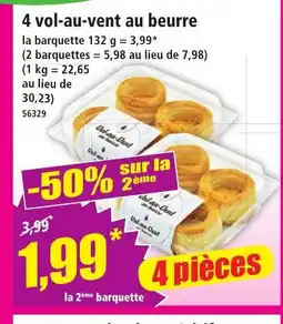 Norma 4 vol-au-vent au beurre offre