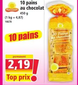 Norma MATINDOUX 10 pains au chocolat offre