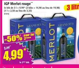 Norma IGP Merlot rouge offre