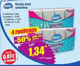 Norma OOPS Essuie-tout sensitive offre